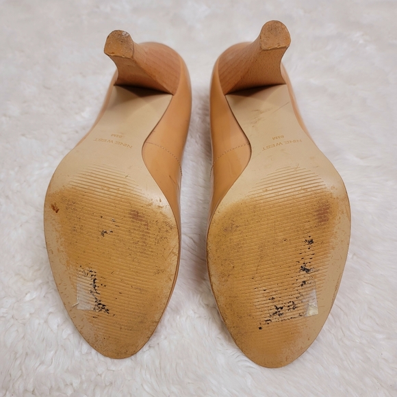 NINE WEST Nude Open Toe High Heels - Picture 7 of 13
